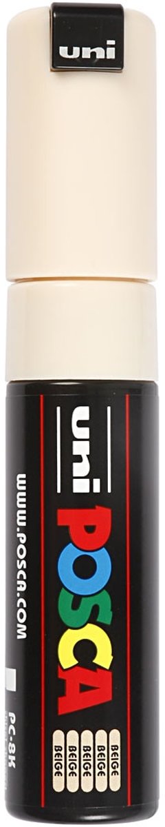 Uni Posca Marker, lijndikte: 8 mm,  PC-8K , beige, breed, 1stuk [HOB-278088]